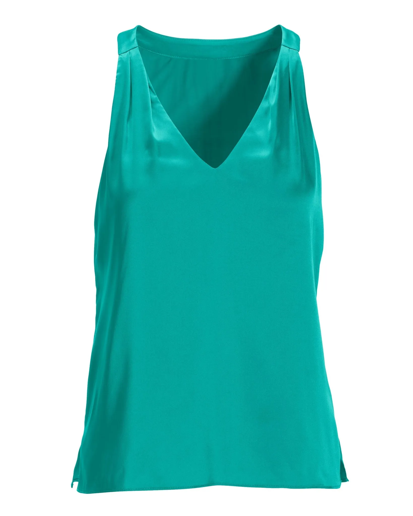 Nikki V-Neck Charmeuse Blouse Teal sold by Boston Proper product image thumbnail 2