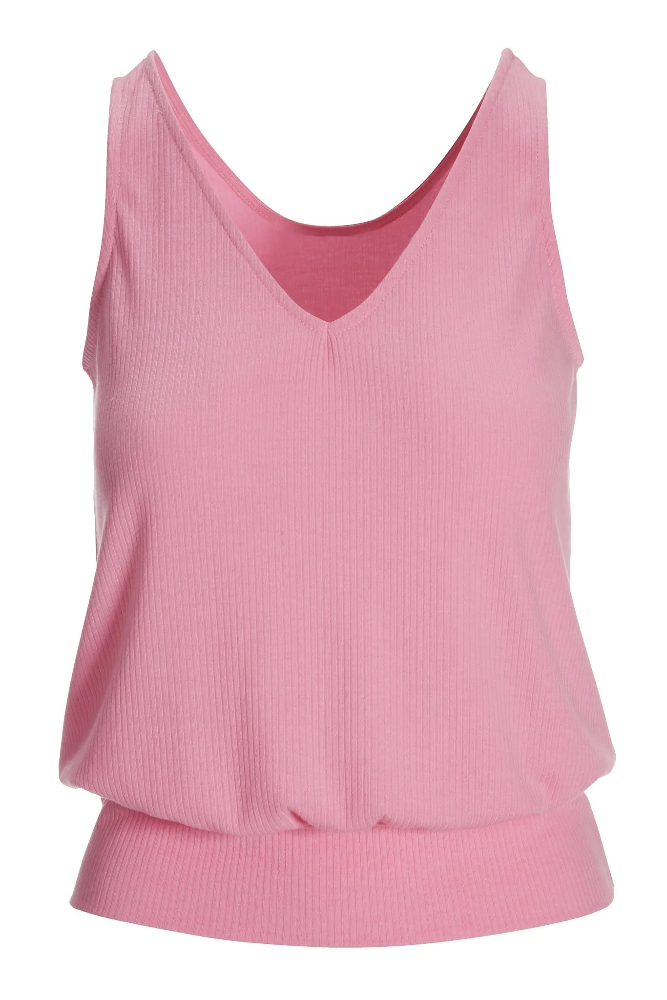 Ribbed Blouson Tank Top Pink sold by Boston Proper product image thumbnail 2