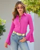 Alexa Flare Sleeve Shirt Rose Violet sold by Boston Proper