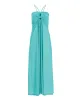 Keyhole Halter Maxi Dress Fountain Blue sold by Boston Proper