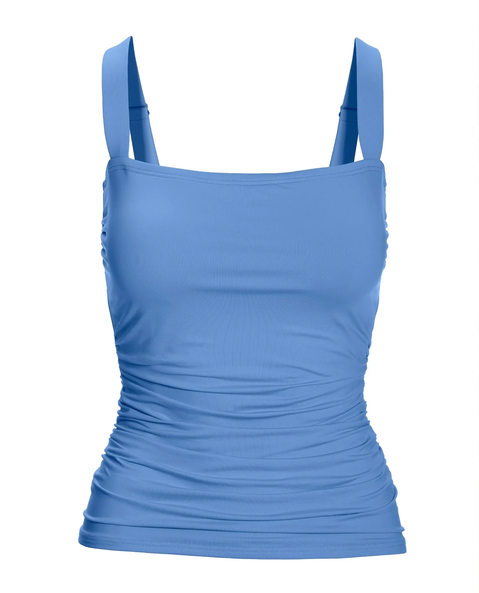 Swim Sense Square-Neck Tankini Top Cornflower Blue sold by Boston Proper product image thumbnail 2