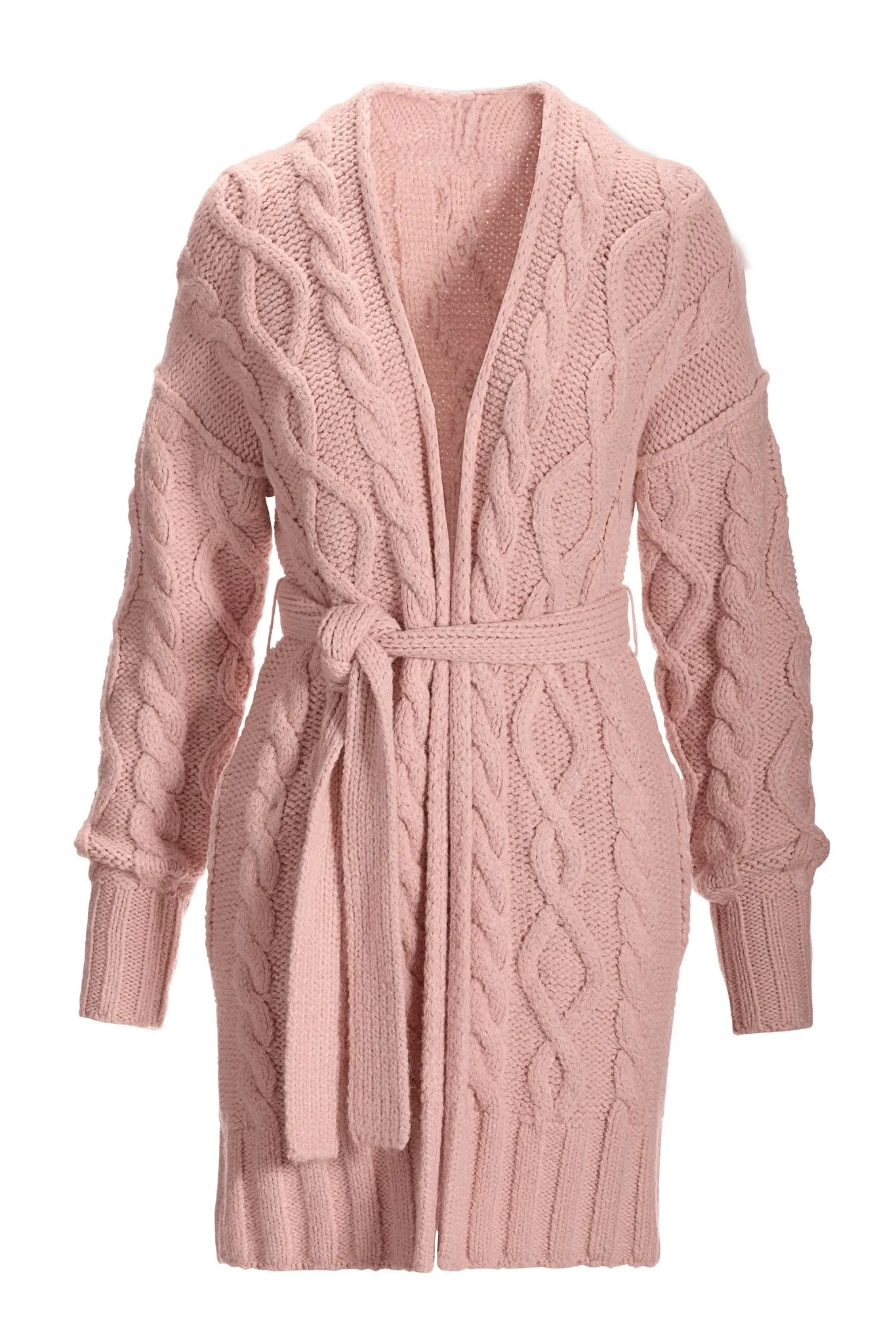 Cable Tie-Waist Cardigan Sweater Lotus sold by Boston Proper product image thumbnail 2