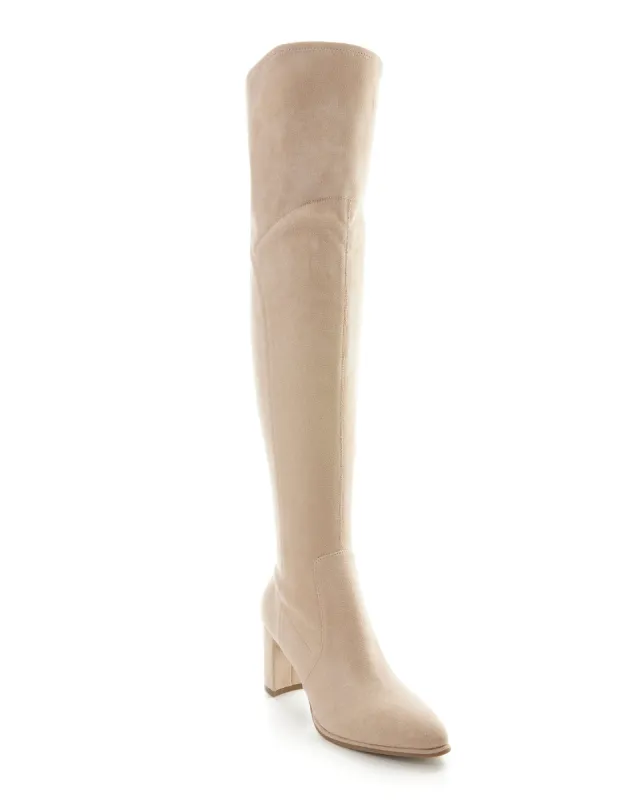 Suede Over The Knee Boot Light Natural sold by Boston Proper