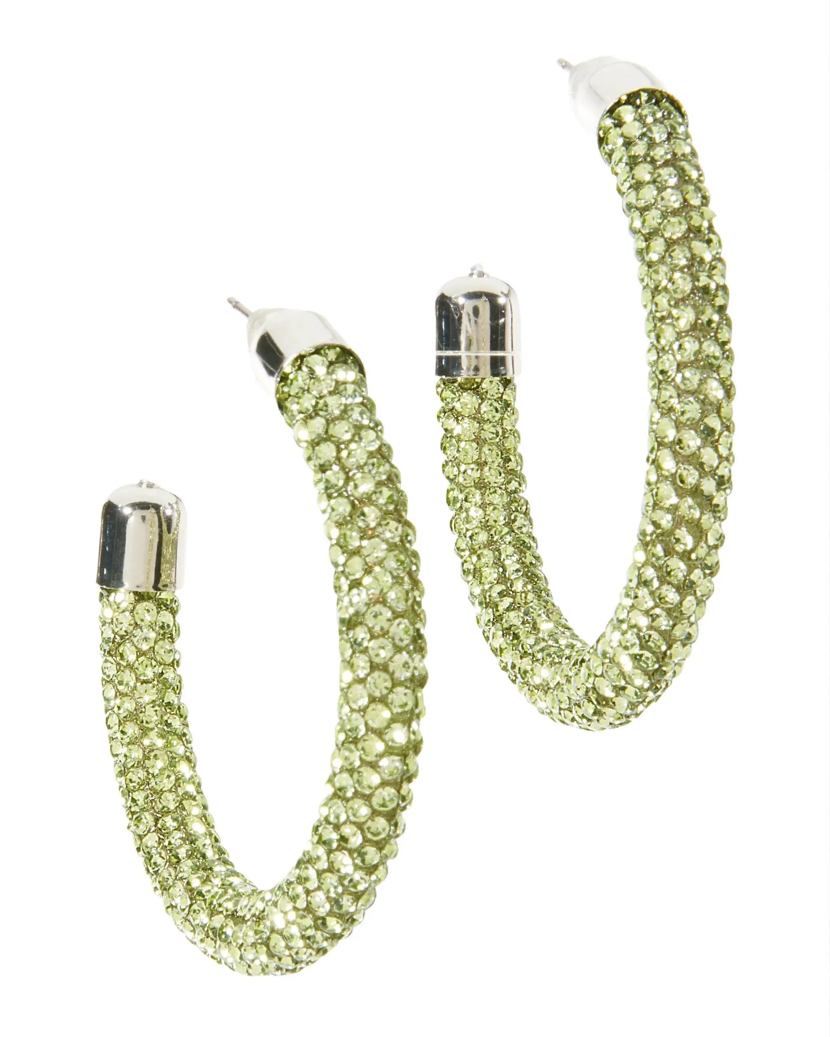 Rhinestone Hoop Earring Green sold by Boston Proper