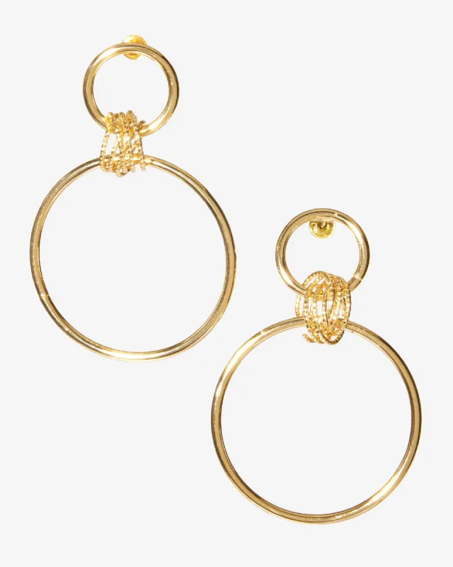 Hoop Drop Earring Gold sold by Boston Proper