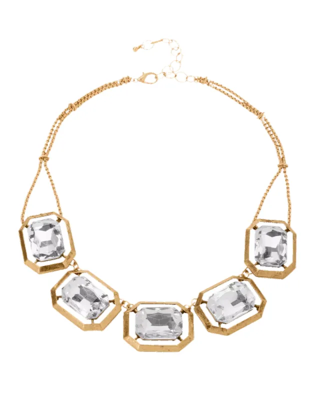Gem Gold Necklace Brass/Gold sold by Boston Proper