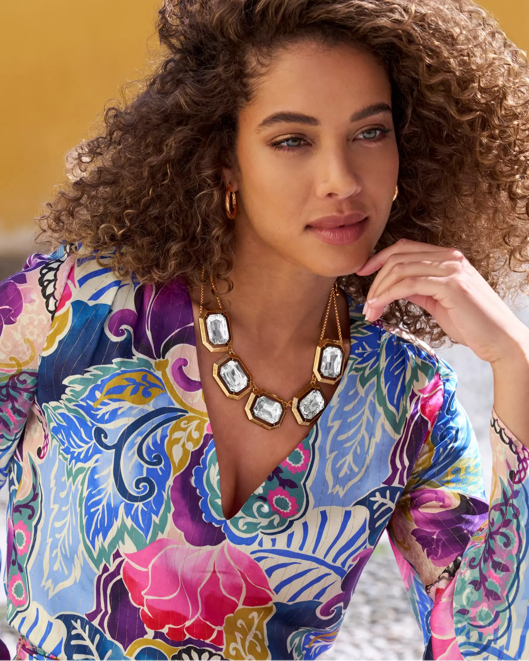 Gem Gold Necklace Brass/Gold sold by Boston Proper product image thumbnail 2