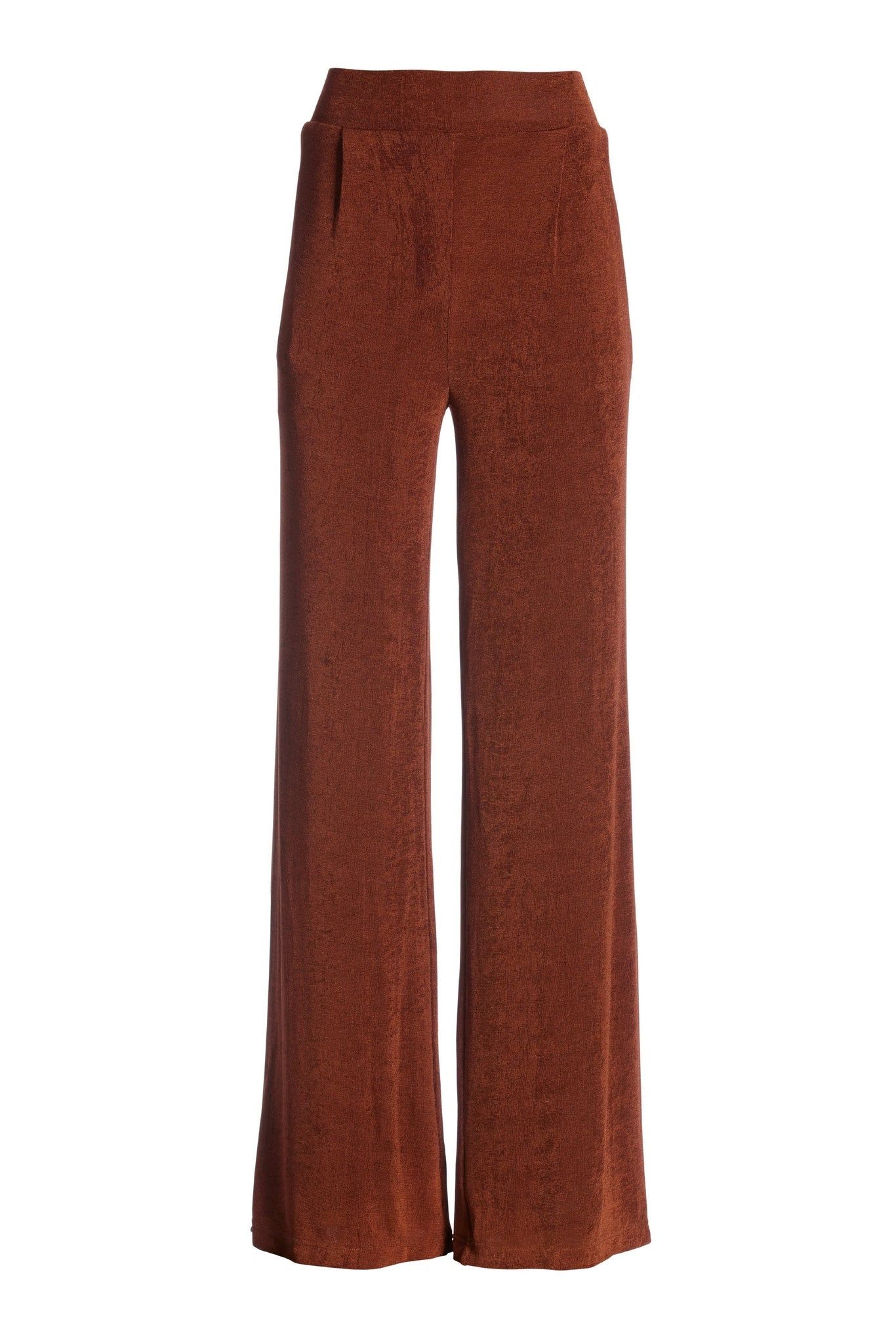 Slinky Knit Pleated Wide Leg Pant Copper sold by Boston Proper product image thumbnail 2