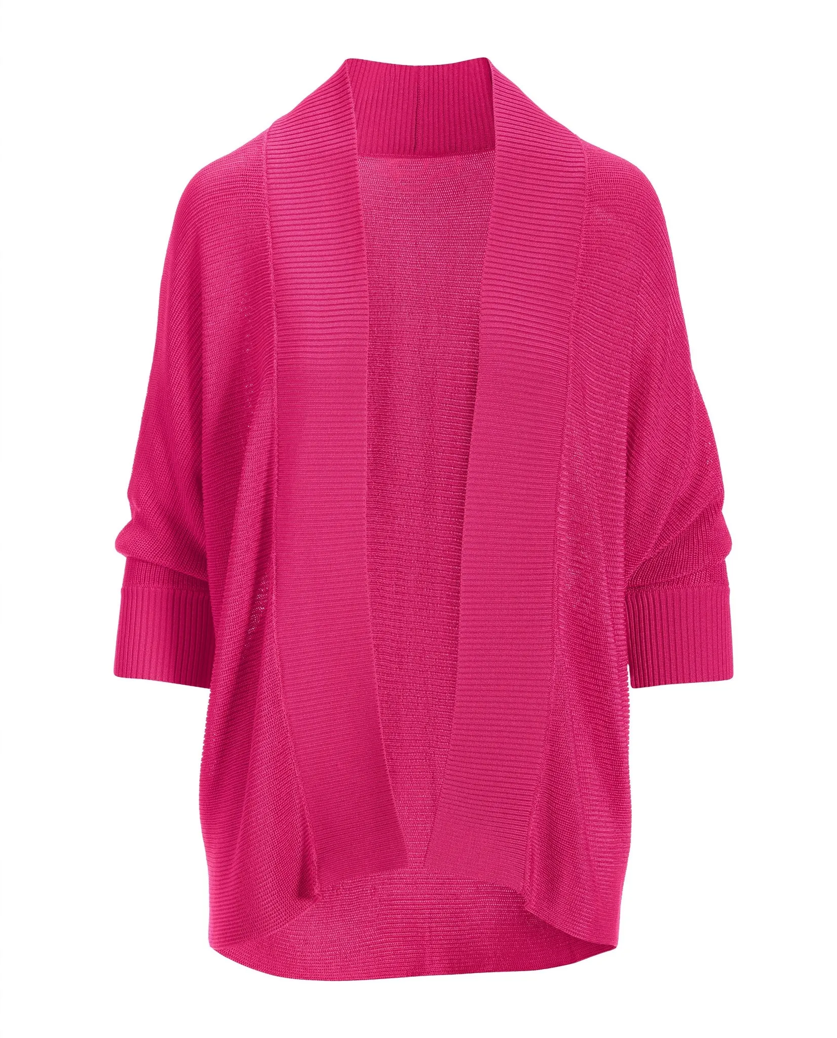 Short Effortless Cardigan Sweater Fuchsia Purple sold by Boston Proper product image thumbnail 2