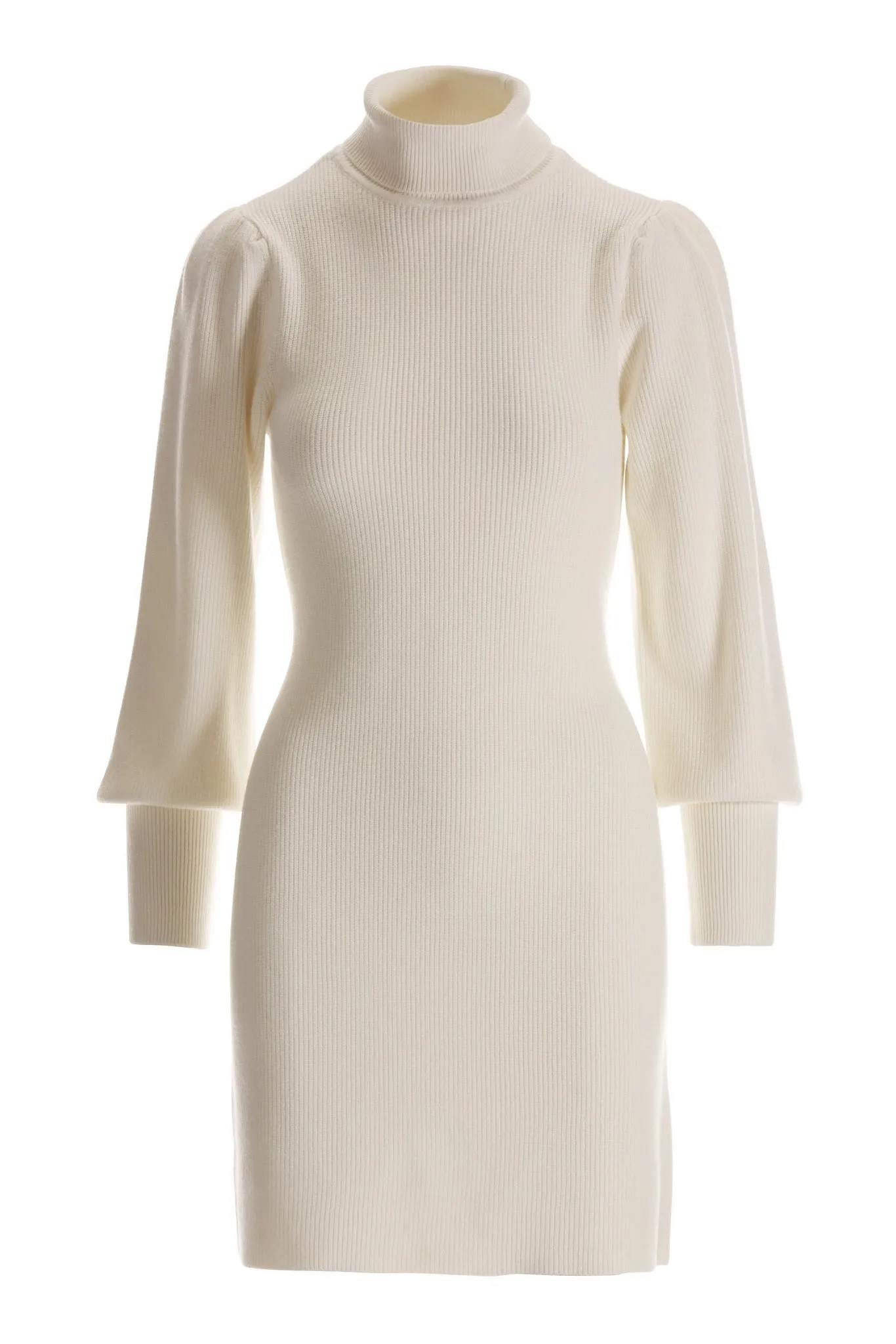 Balloon Sleeve Sweater Dress Cream sold by Boston Proper product image thumbnail 2