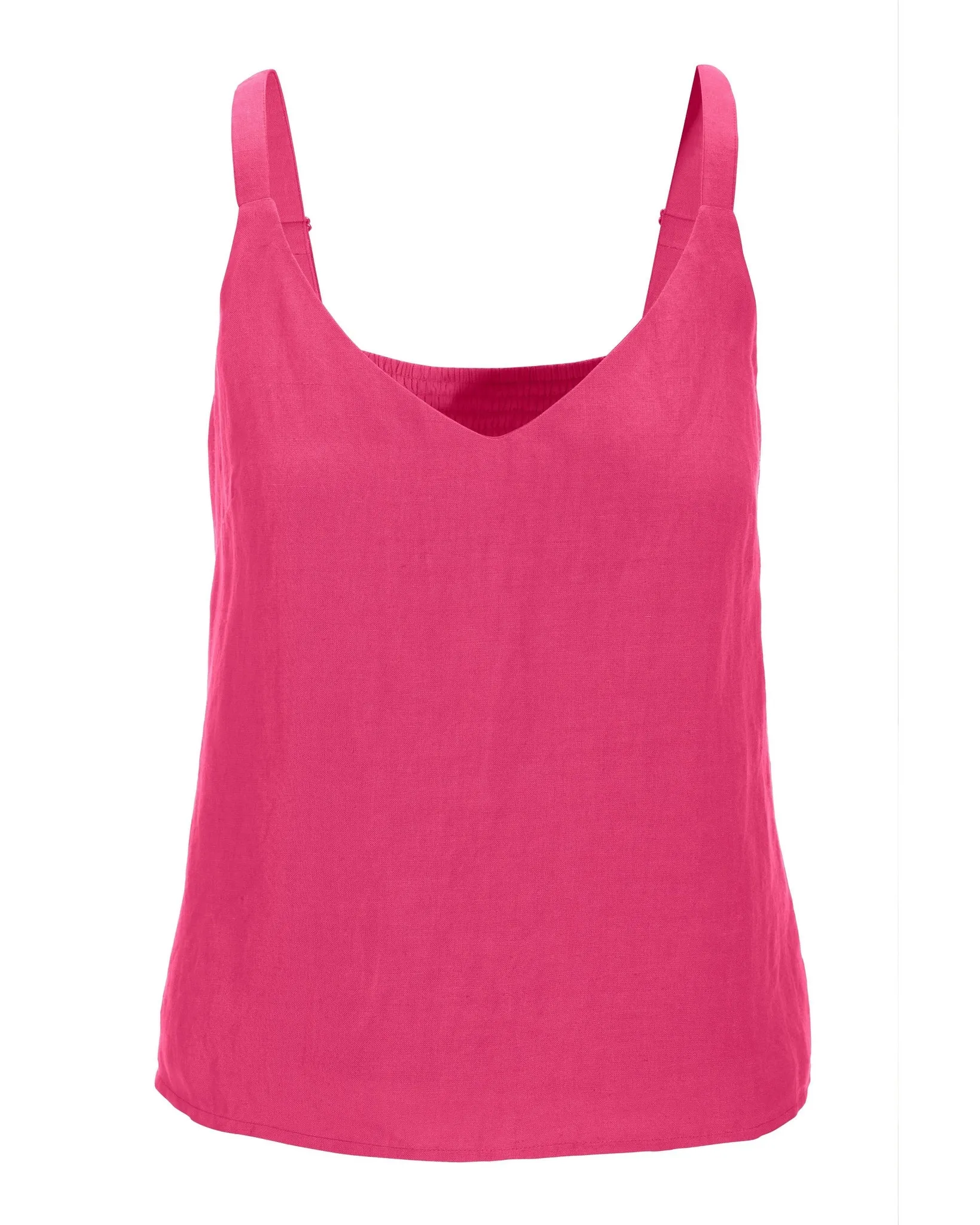 V Neck Linen Tank Top Pink sold by Boston Proper product image thumbnail 2