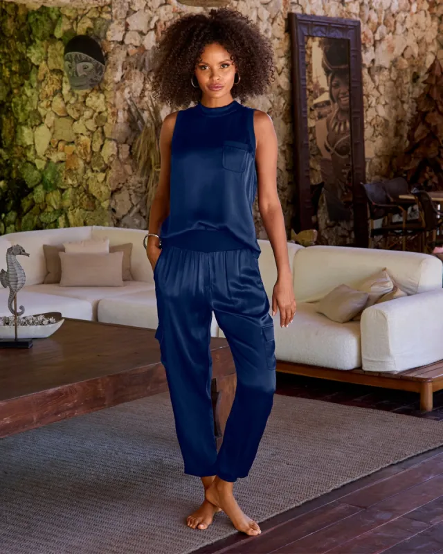 Charmeuse Cargo Set Blue Depths sold by Boston Proper