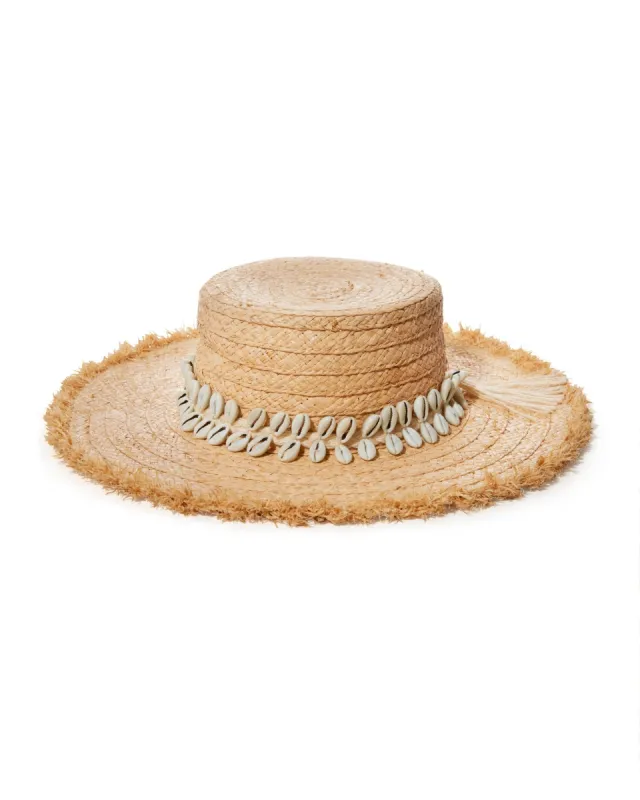 Shell Raffia Wide Brim Hat Natural sold by Boston Proper