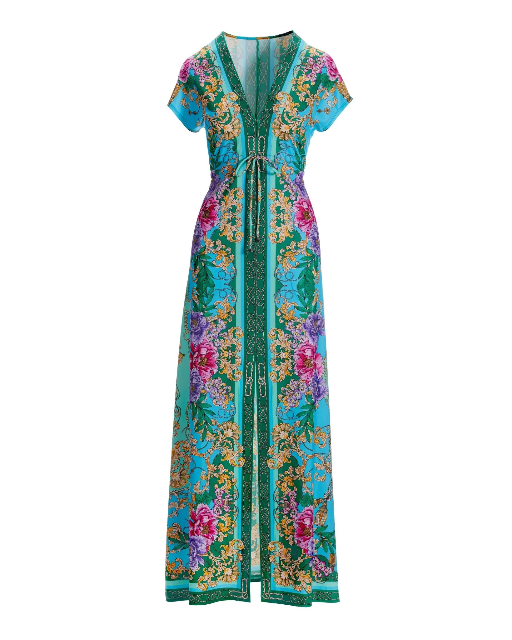 Floral Status Border Print Maxi Dress Blue/Green sold by Boston Proper product image thumbnail 2