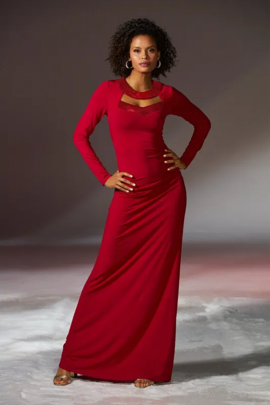 Cutout Sequin Maxi Dress French Kiss sold by Boston Proper