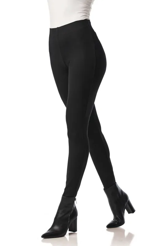 Knit Ponte Pull On Legging Black sold by Boston Proper
