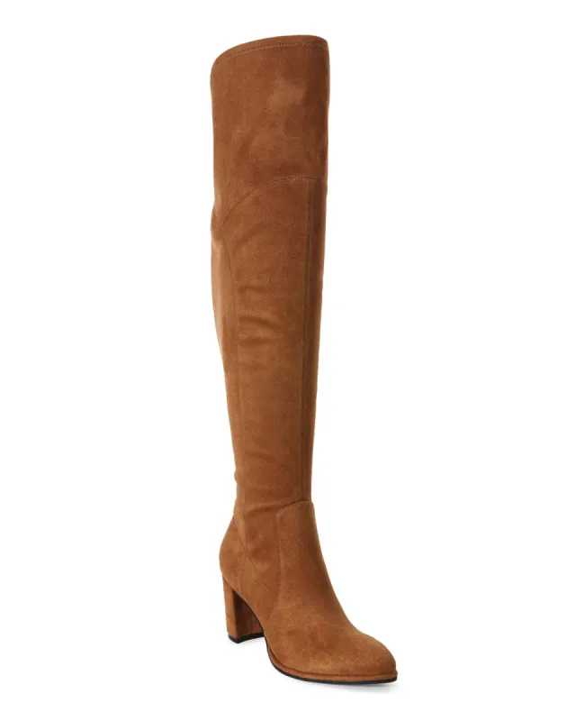 Suede Over The Knee Boot Cognac sold by Boston Proper