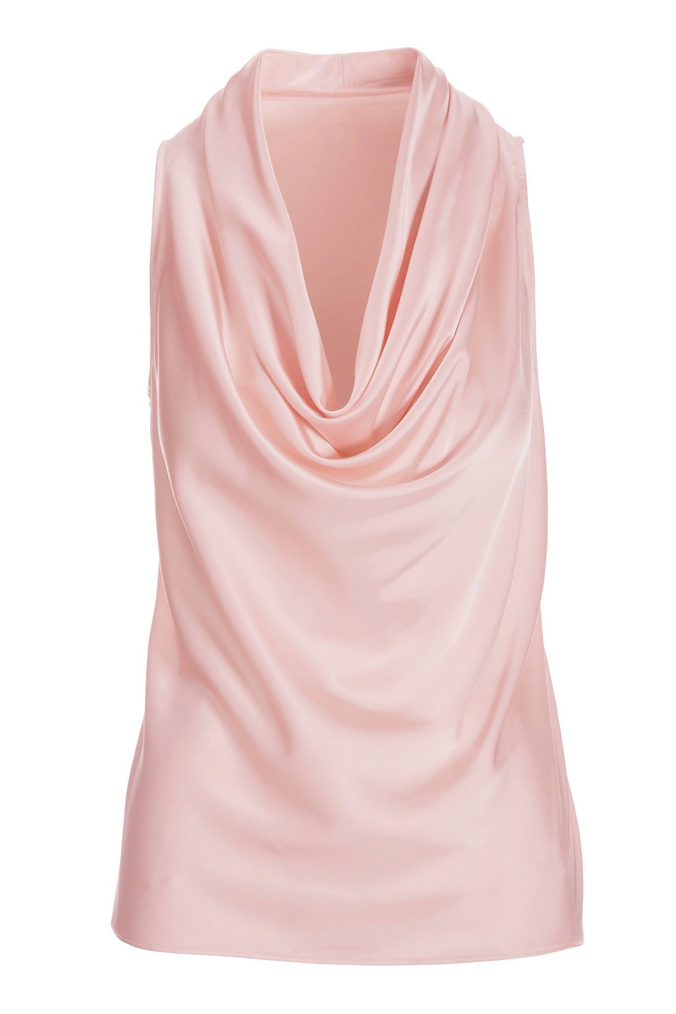 Marilyn Cowl-Neck Charmeuse Blouse Soft Blush sold by Boston Proper product image thumbnail 2