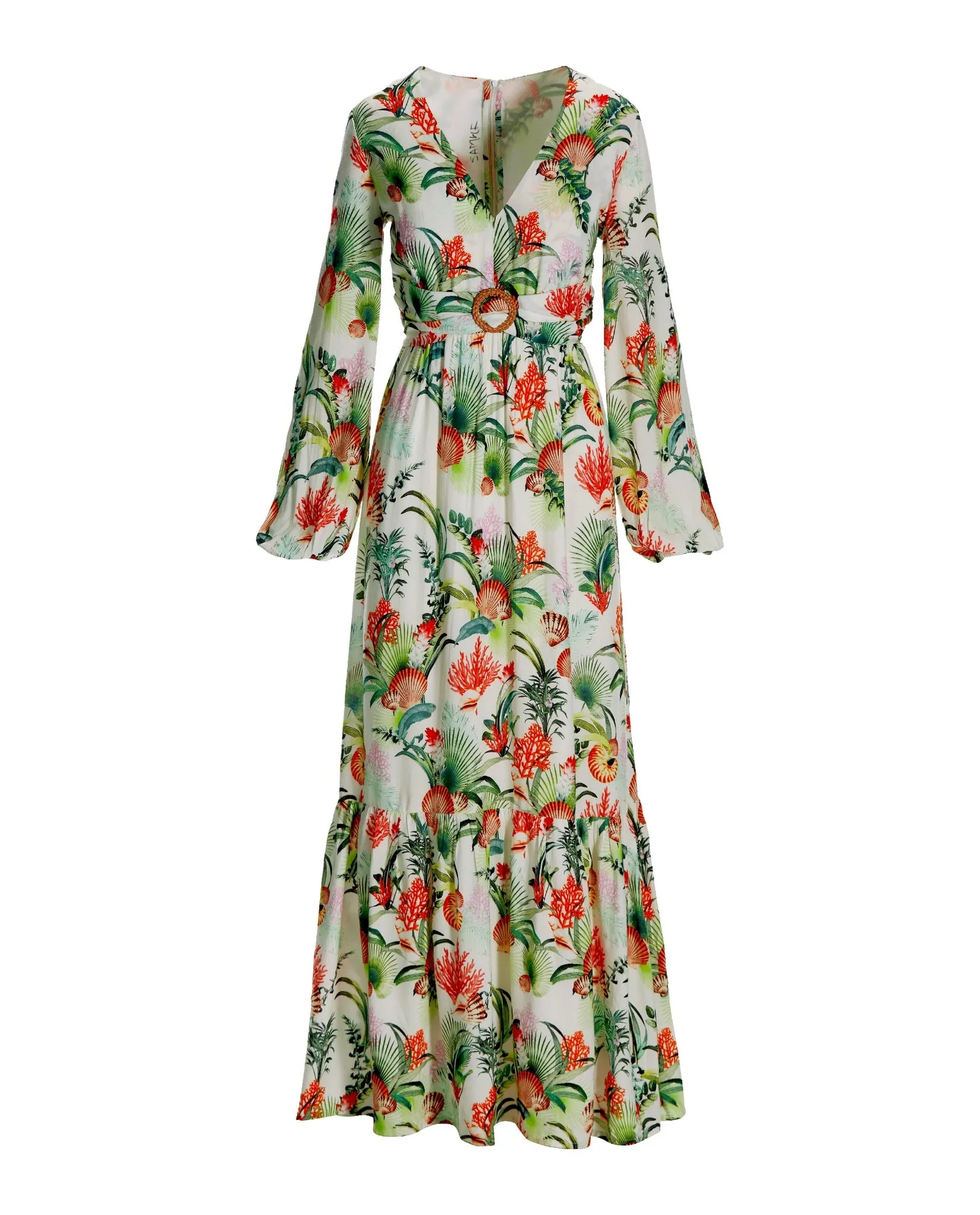 Sea Life Printed Maxi Dress Off White Multi sold by Boston Proper product image thumbnail 2