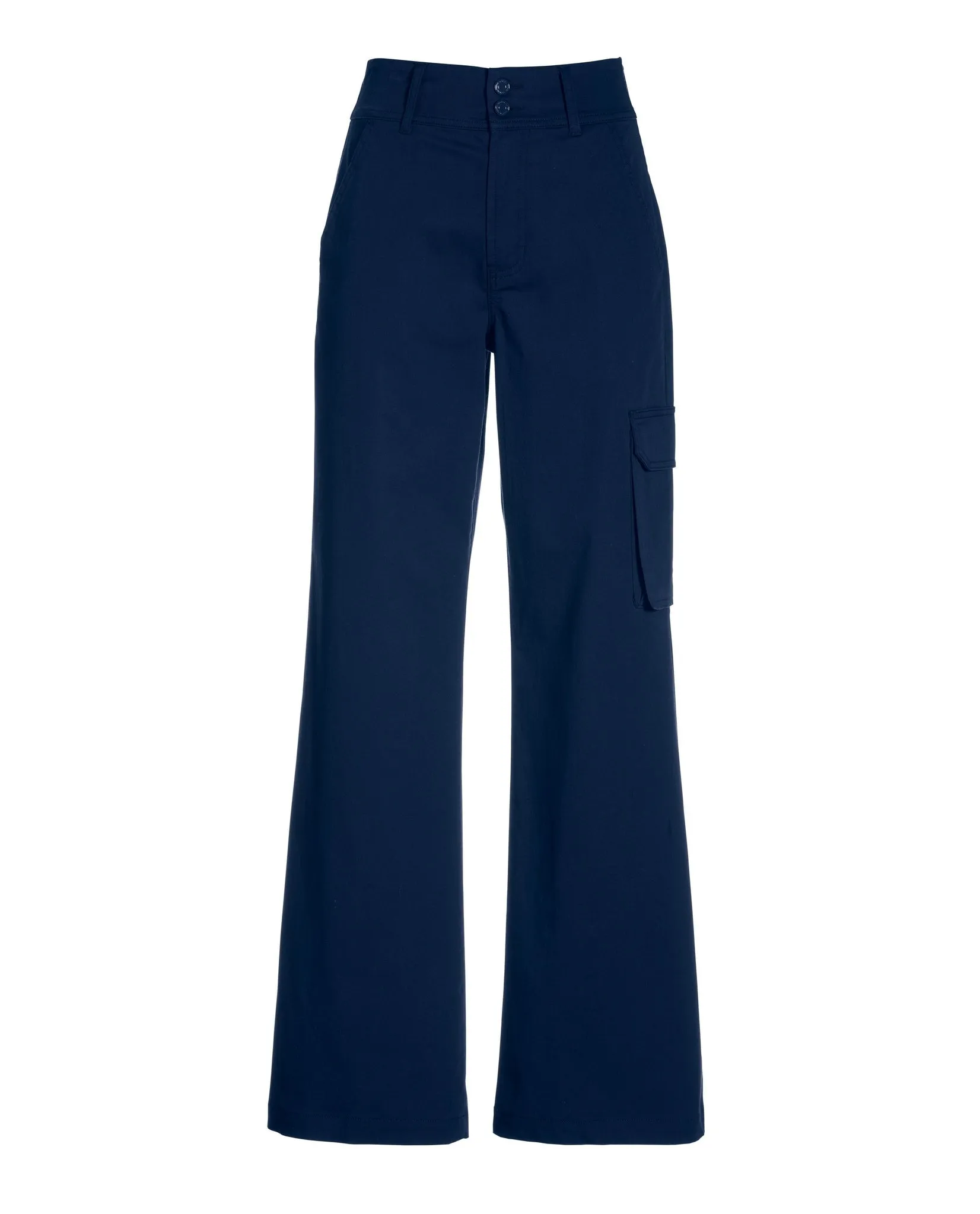Malibu High Waist Wide Leg Cargo Pant Navy sold by Boston Proper product image thumbnail 2
