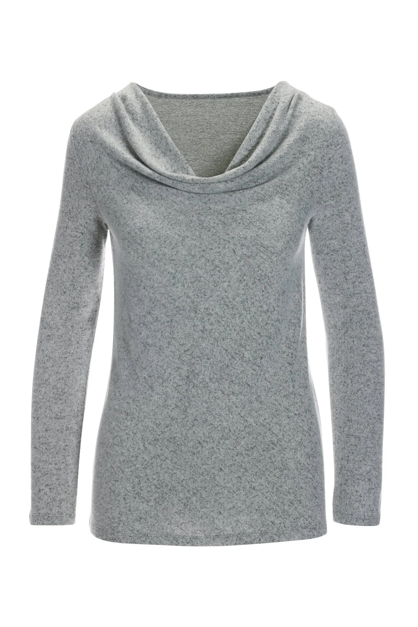 So Soft Cowl Neck Lounge Top Light Heather Gray sold by Boston Proper product image thumbnail 2