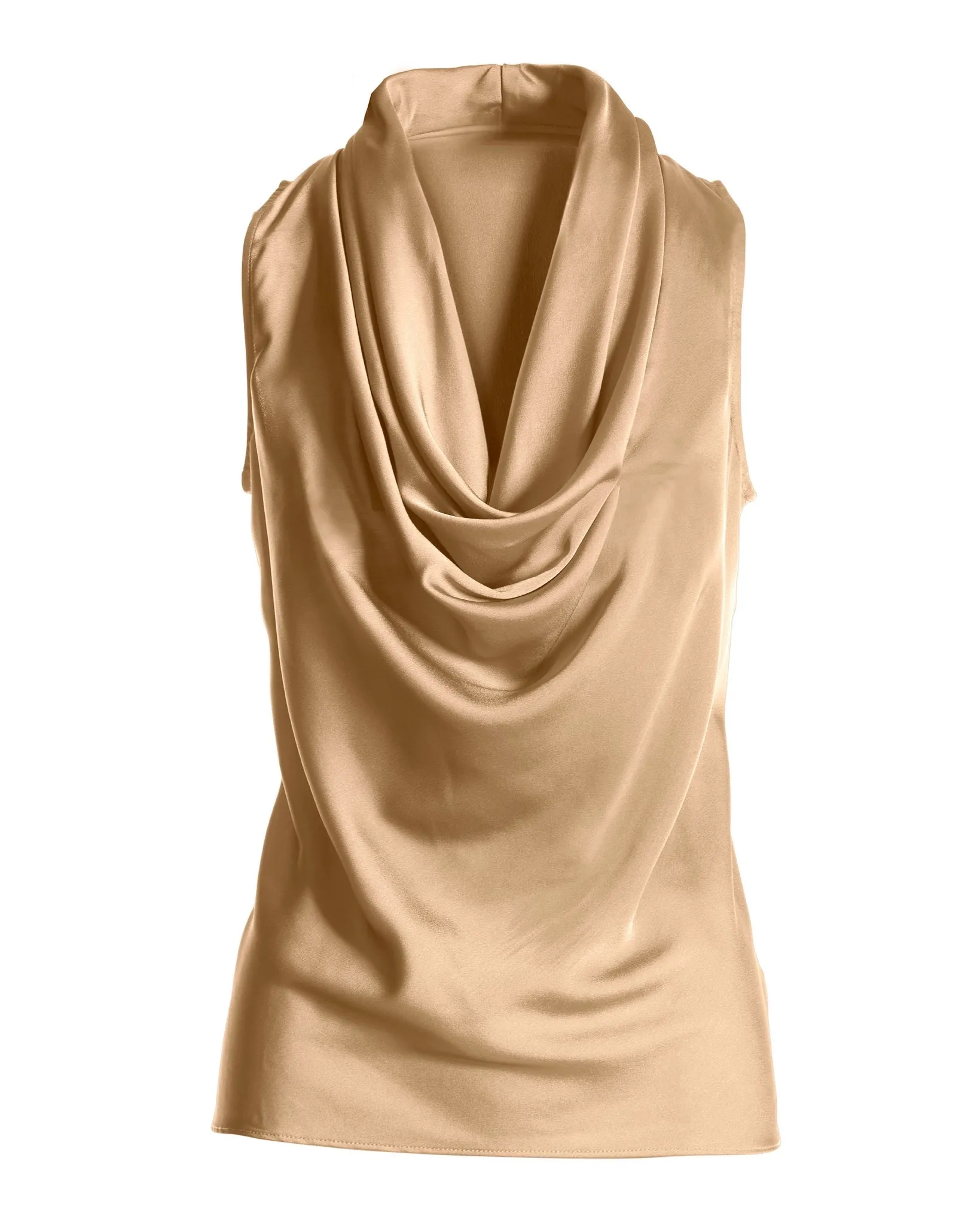 Marilyn Cowl-Neck Charmeuse Blouse Champagne sold by Boston Proper product image thumbnail 2