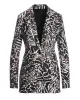 Beyond Travel Jungle Mix Print Classic Boyfriend Blazer Black Multi sold by Boston Proper