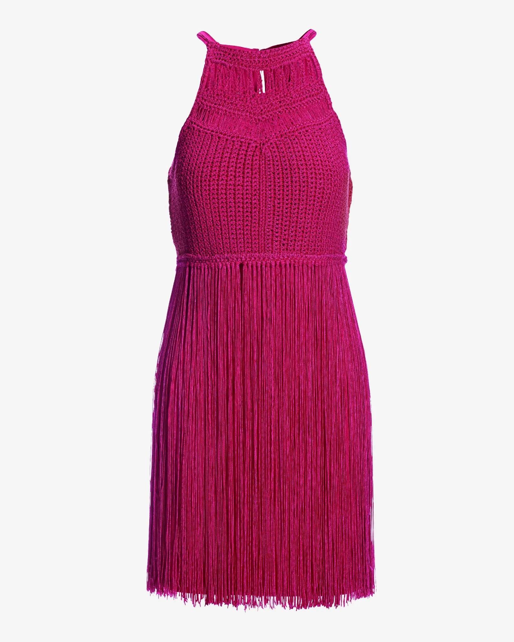 Halter Crochet Fringe Shift Dress Blossom sold by Boston Proper product image thumbnail 2