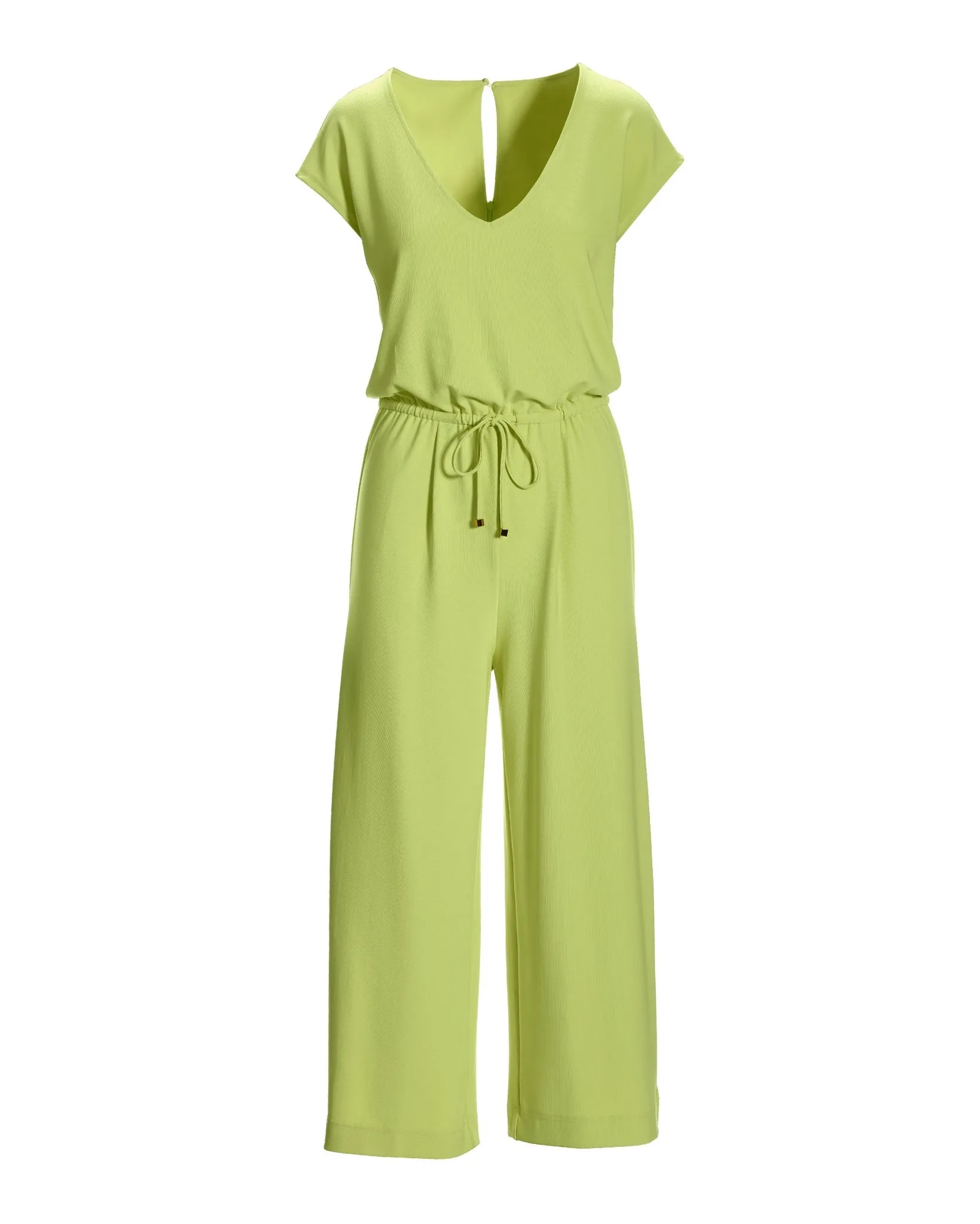 Beyond Travel Crop Drawstring Waist Jumpsuit Daiquiri Green sold by Boston Proper product image thumbnail 2