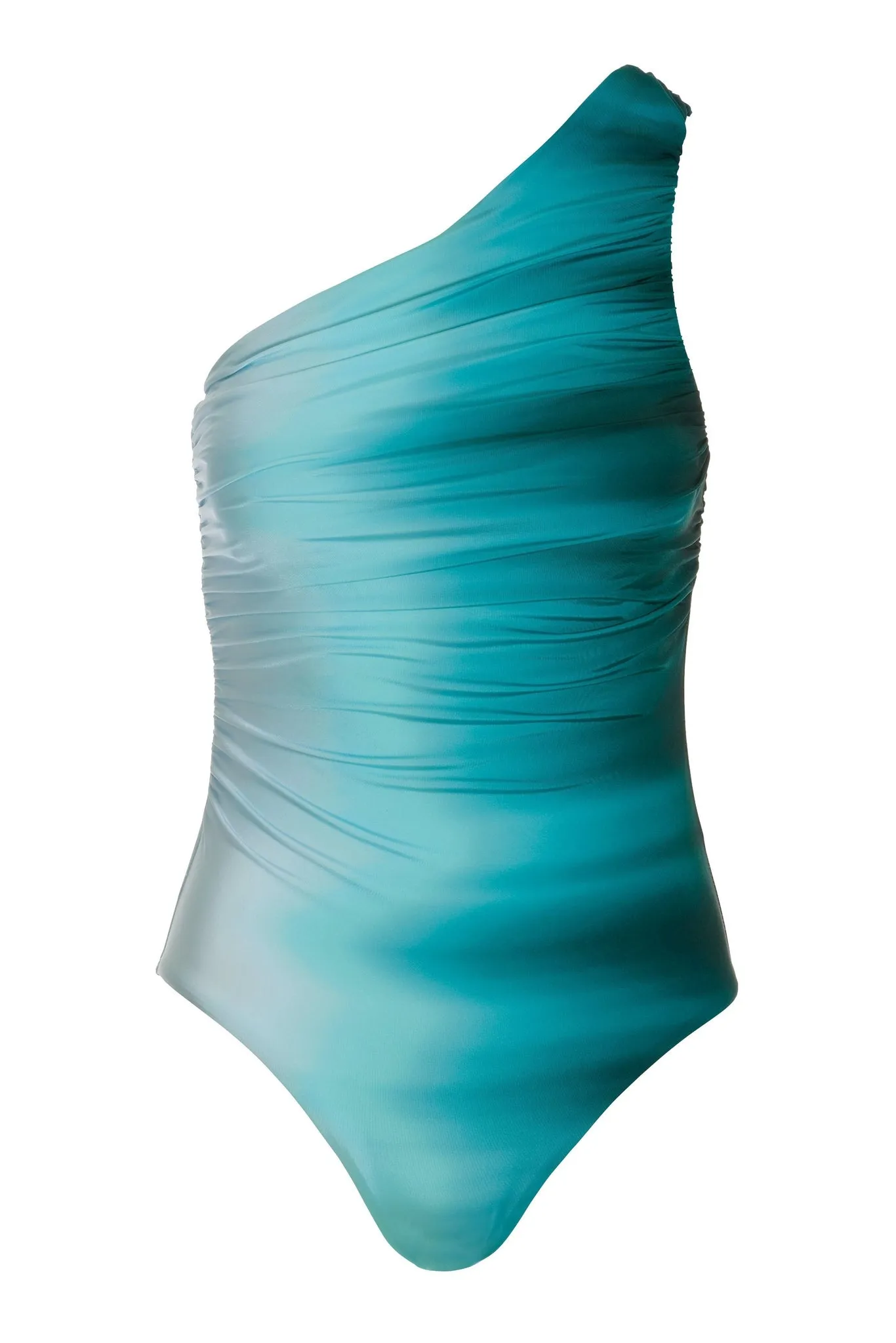 Ombre One Shoulder One Piece Swimsuit Blue Multi sold by Boston Proper product image thumbnail 2