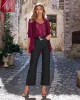 Malibu Coated Cropped Wide Leg Jean Black sold by Boston Proper