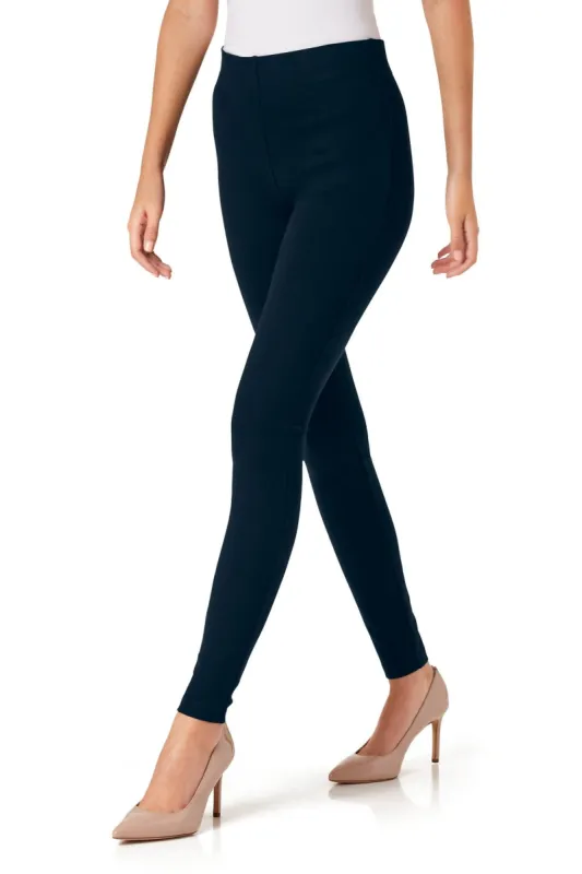 Knit Ponte Pull On Legging Navy sold by Boston Proper