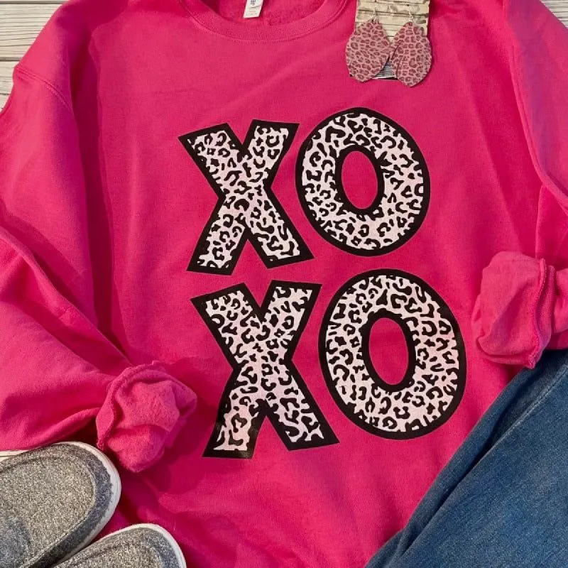 XOXO Pink Fleece Lined Sweatshirt sold by Boujee Boutique