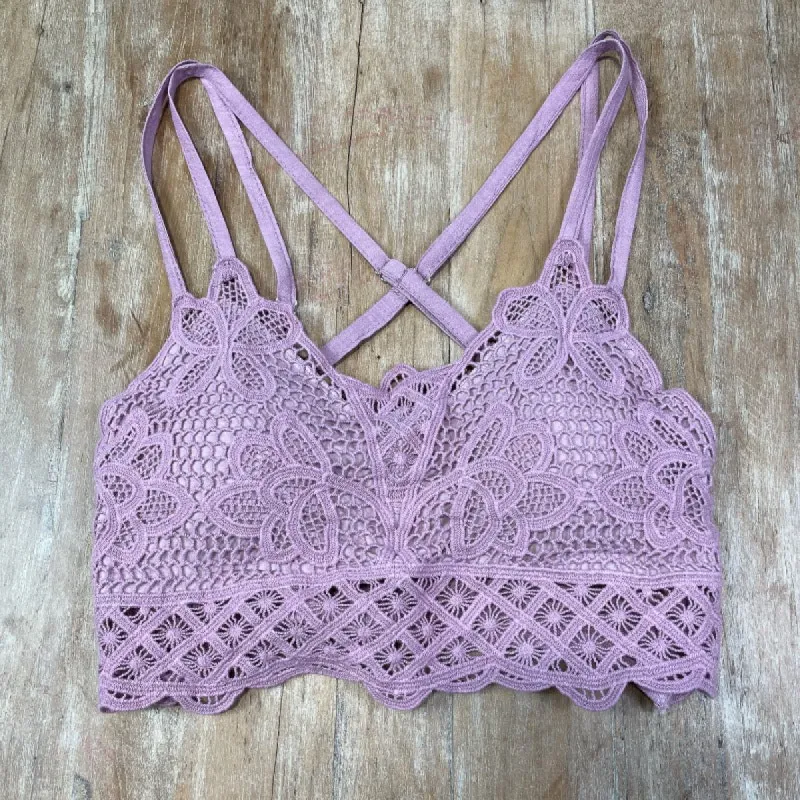 Mauve Smexy Crochet Lace Bralette sold by Boujee Boutique