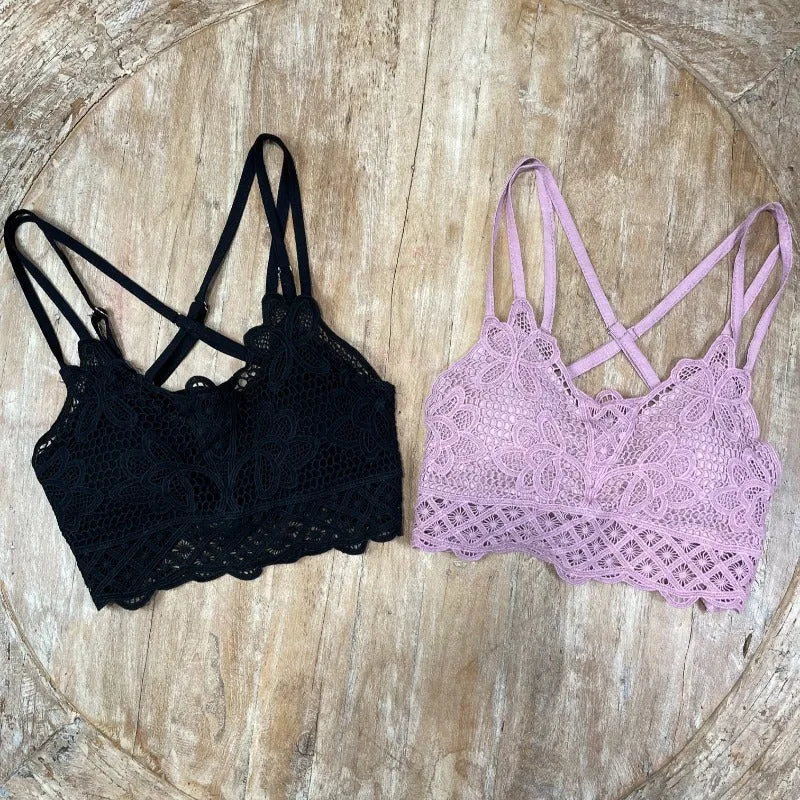 Mauve Smexy Crochet Lace Bralette sold by Boujee Boutique product image thumbnail 3