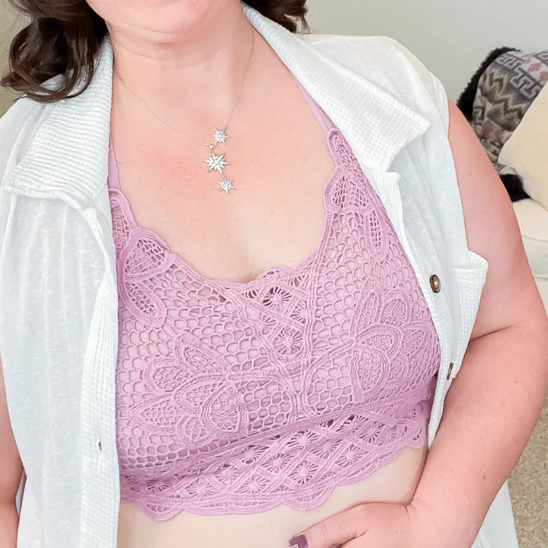 Mauve Smexy Crochet Lace Bralette sold by Boujee Boutique product image thumbnail 5