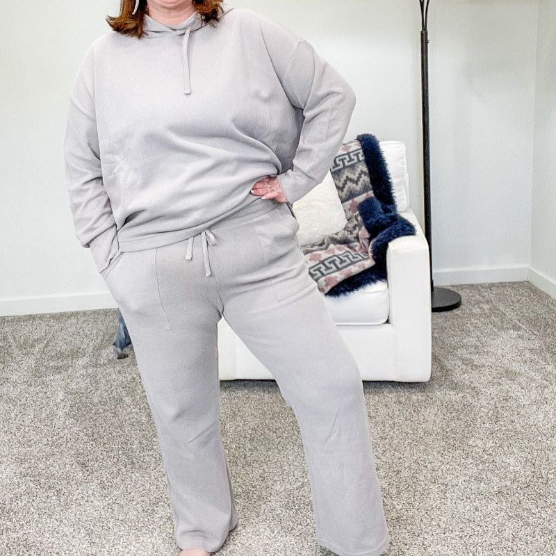 Soft Touch Cotton Micro Ribbed Hoodie Set sold by Boujee Boutique product image thumbnail 3