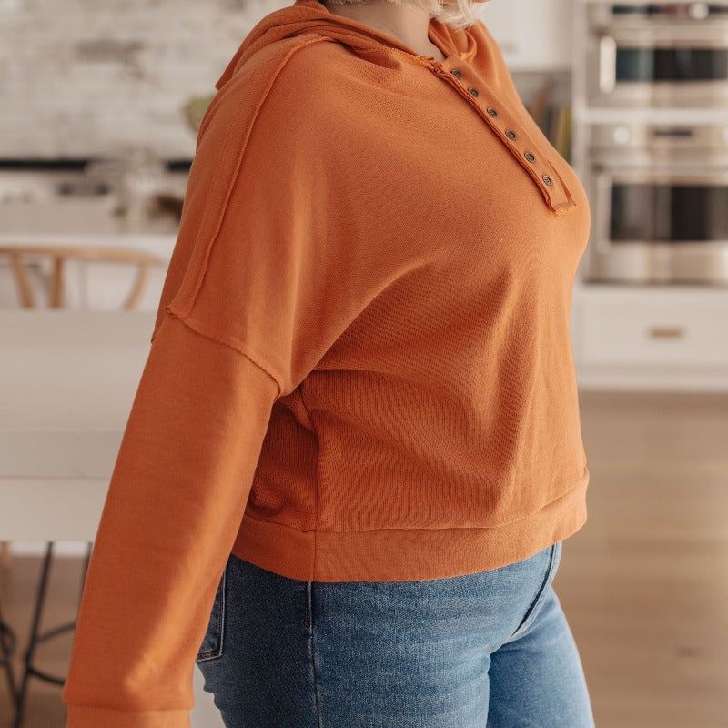 Throwback Heartthrob Hoodie in Orange sold by Boujee Boutique product image thumbnail 5