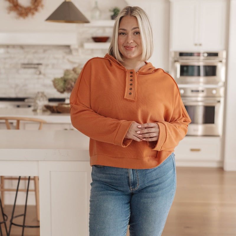 Throwback Heartthrob Hoodie in Orange sold by Boujee Boutique product image thumbnail 2