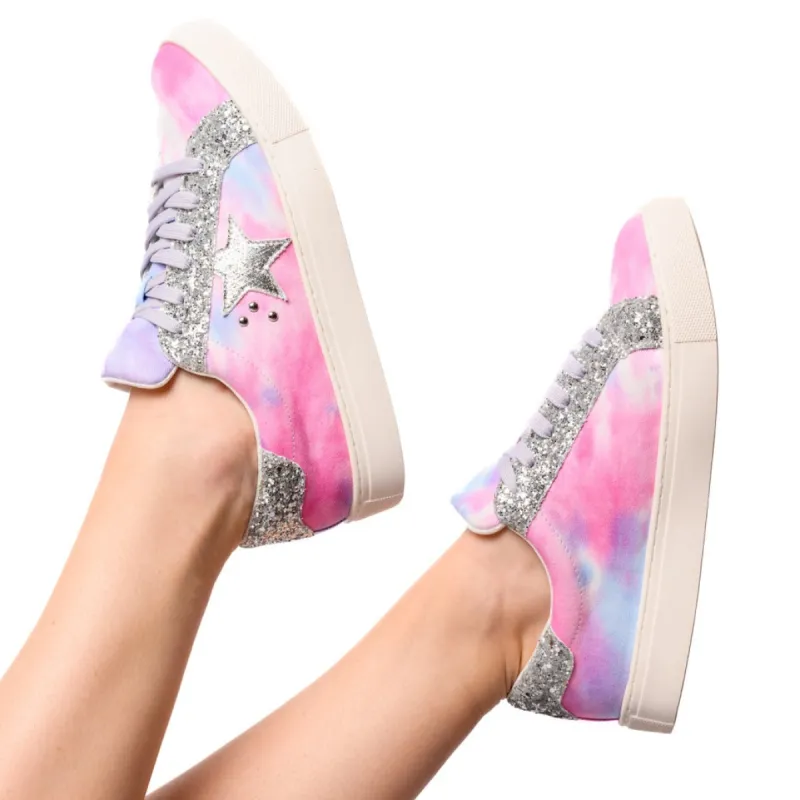 Corkys Supernova Sneakers in Pastel Tie Dye sold by Boujee Boutique