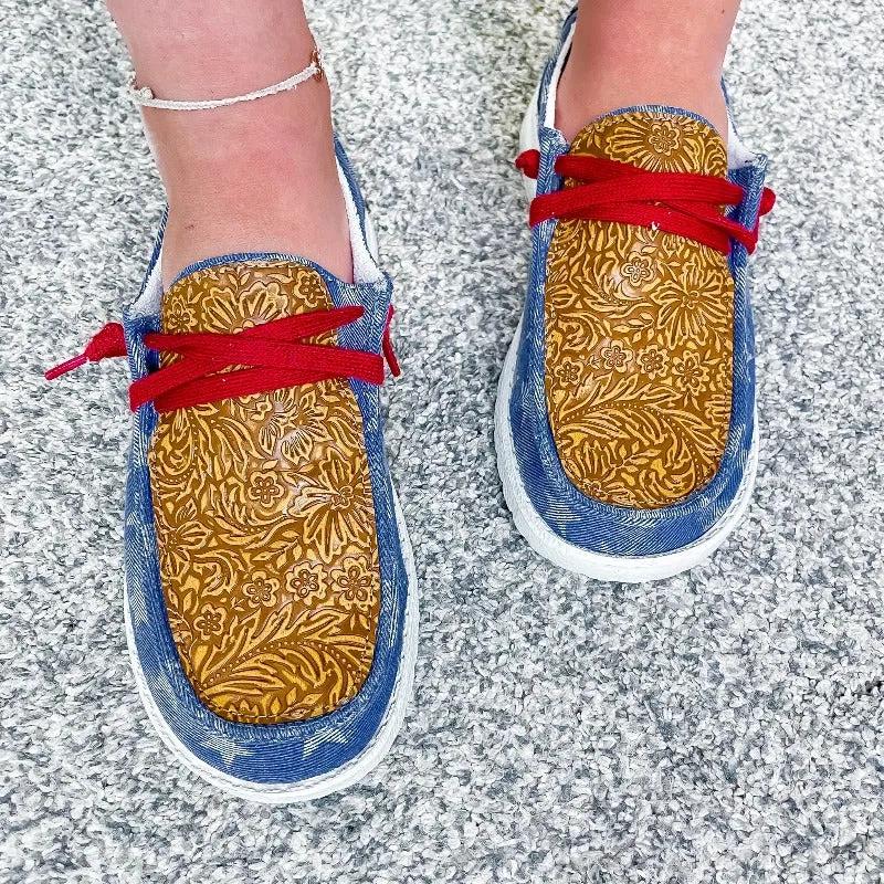 Gypsy Jazz Navy Luma Slip on Sneakers sold by Boujee Boutique product image thumbnail 2