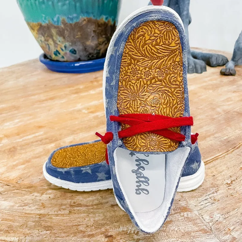 Gypsy Jazz Navy Luma Slip on Sneakers sold by Boujee Boutique product image thumbnail 4