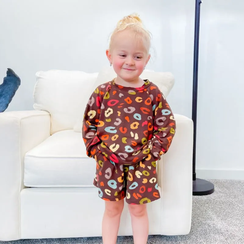 Girl’s Soft Brown Leopard Print Set sold by Boujee Boutique