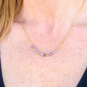 Lavender Moments Beaded Necklace sold by Boujee Boutique
