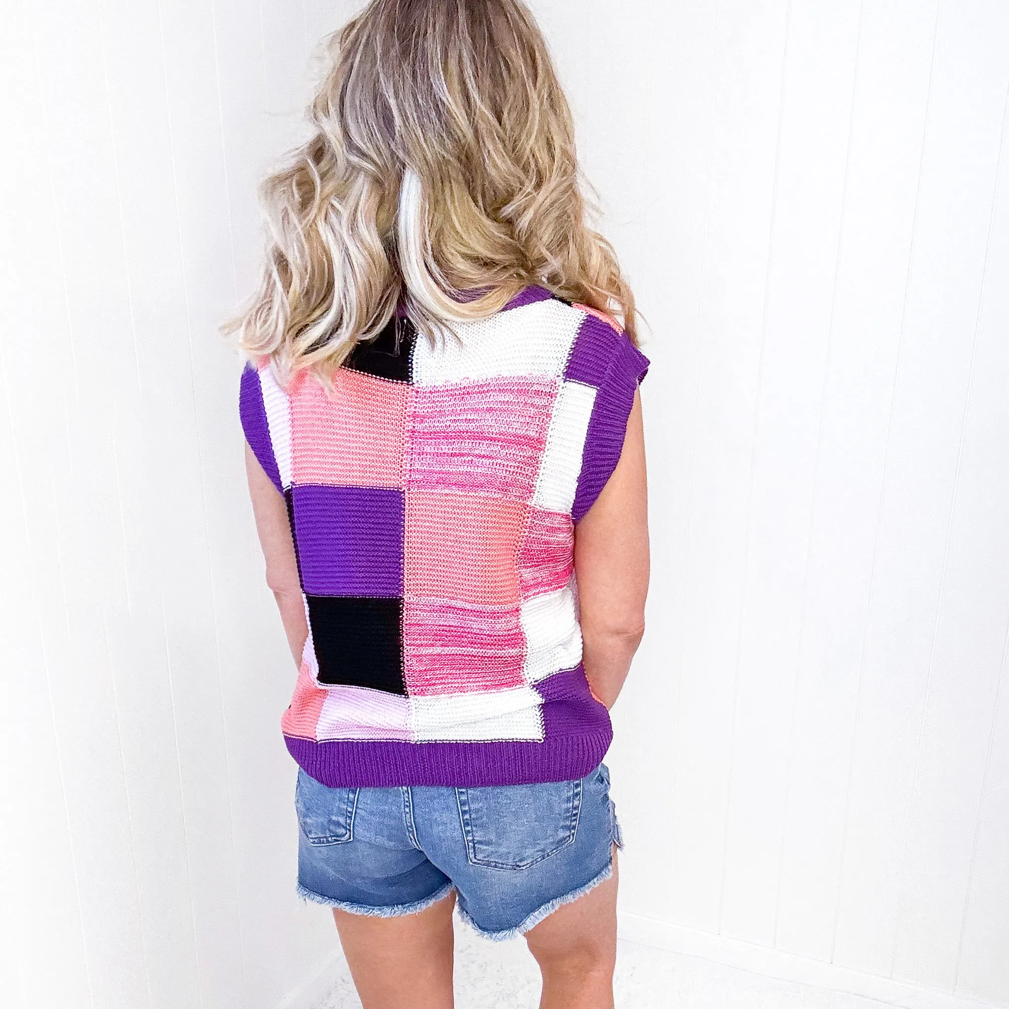 BiBi Color Block Round Neck Sweater Vest sold by Boujee Boutique product image thumbnail 3