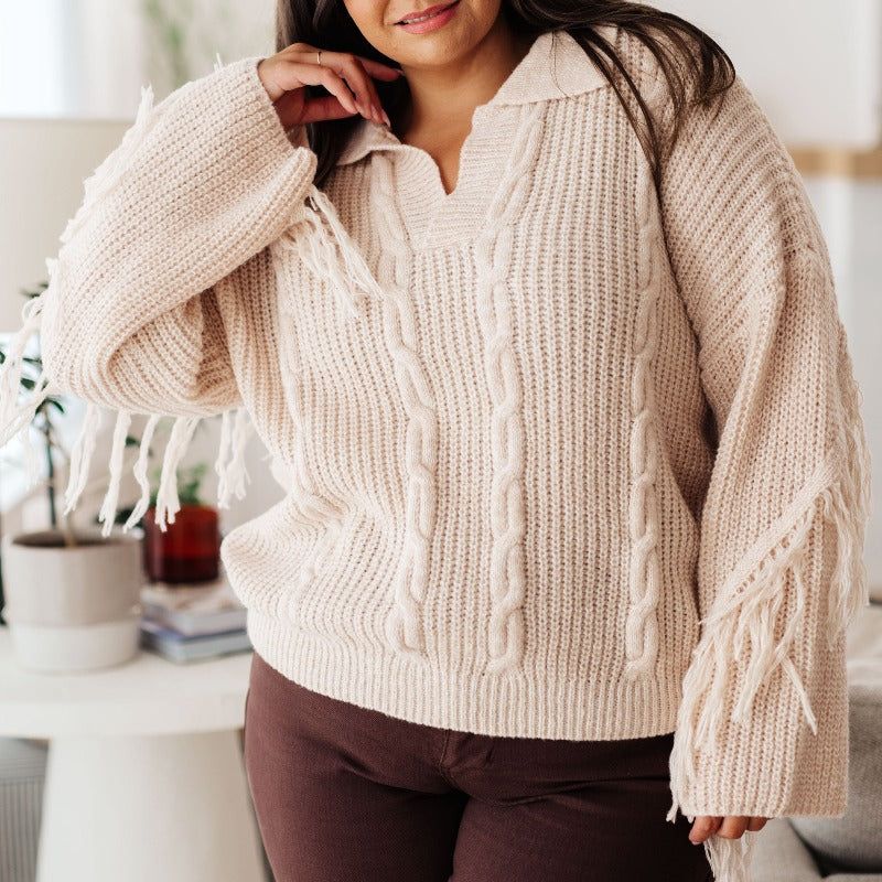 Sweet Surrender Fringe Sweater sold by Boujee Boutique product image thumbnail 2