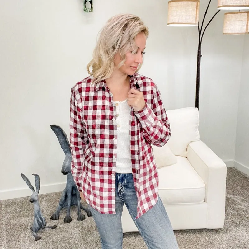 Upcycled Vintage Plaid Button Up sold by Boujee Boutique