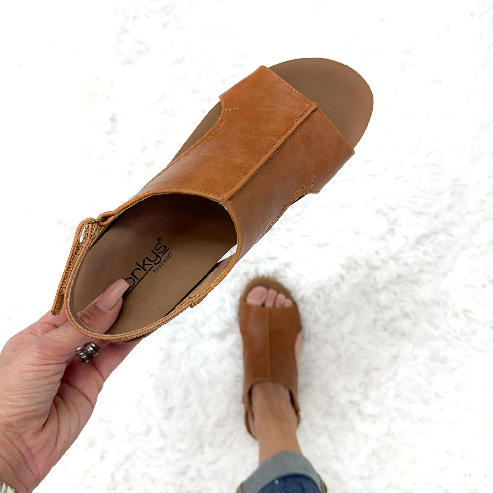 Corkys Volta II Smooth Cognac Sandals sold by Boujee Boutique product image thumbnail 4