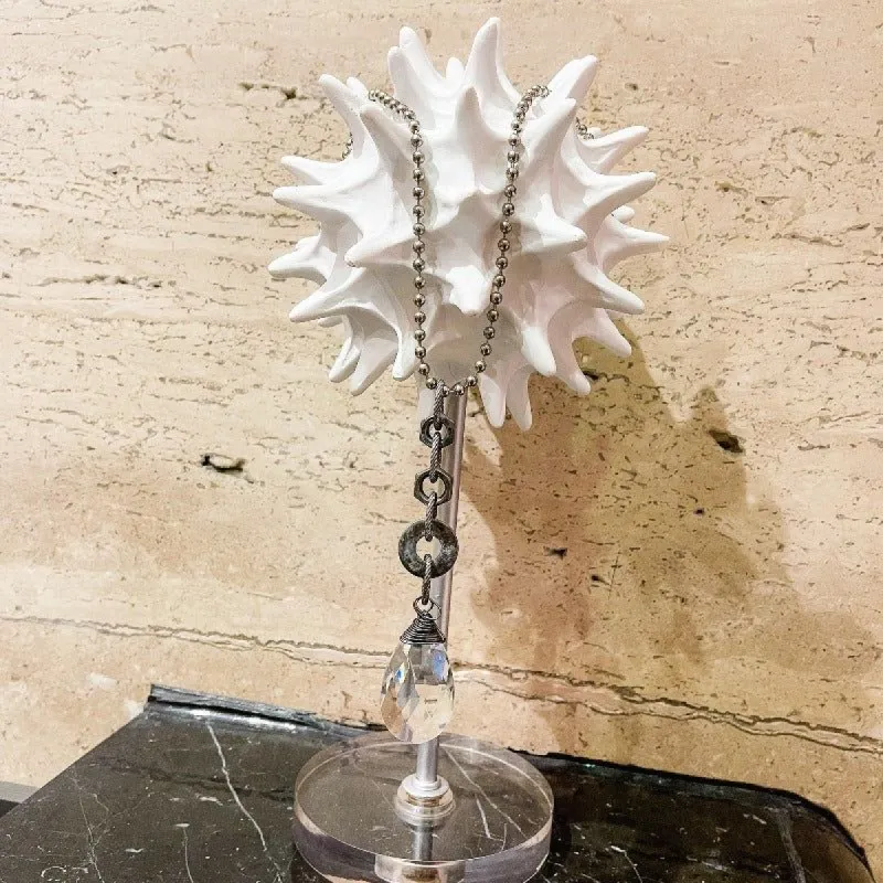 Unique Raindrop Beaded Pendant Necklace sold by Boujee Boutique