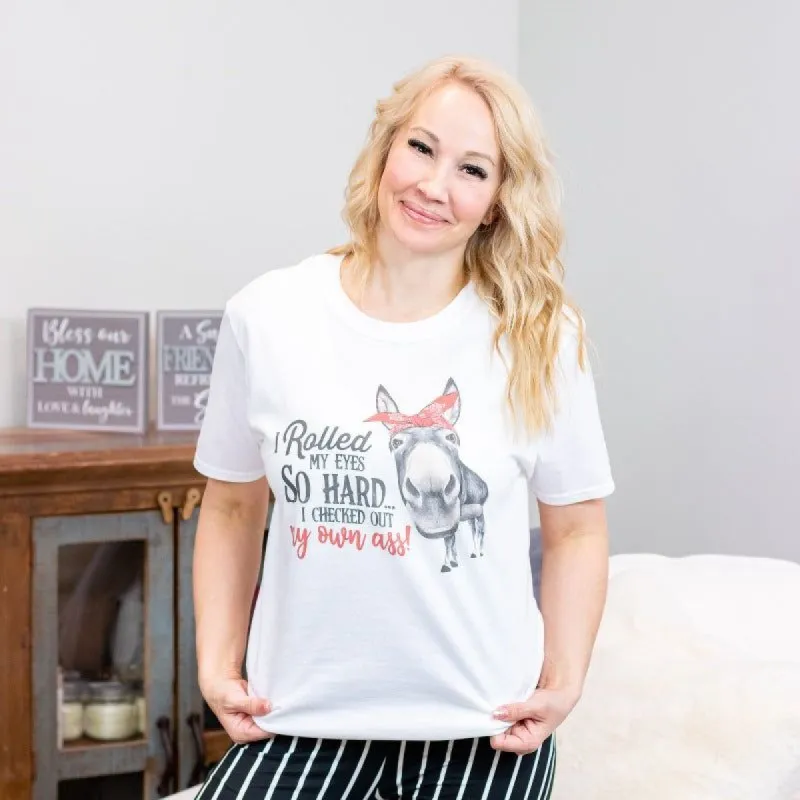 Rolled My Eyes Donkey Graphic Tee made by Boujee Boutique